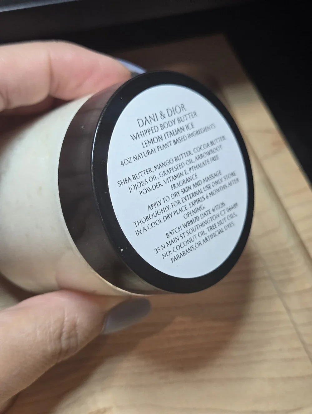 Dani & Dior NWT Lemon Italian Ice Whipped Body Butter, 4oz